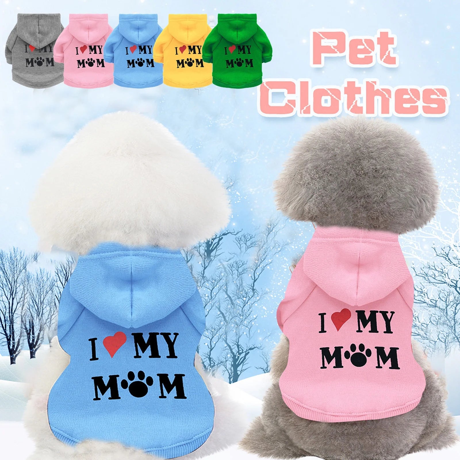 Turtleneck Sweaters for Dogs and Cats - Soft Winter Pajamas and Valentine’s Day Apparel with Heart Design