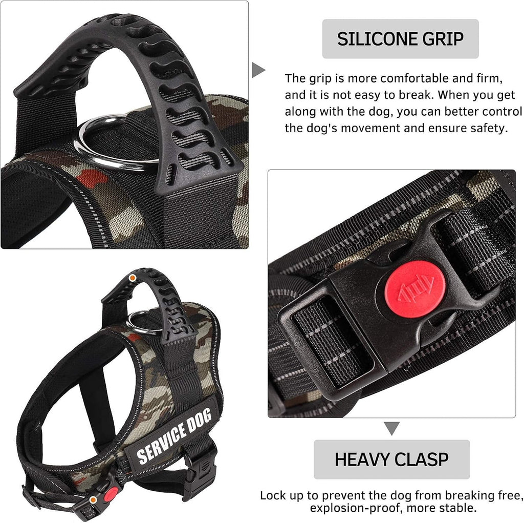 Adjustable No-Pull Dog Harness - Breathable Soft Nylon Vest for Small, Medium, and Large Dogs